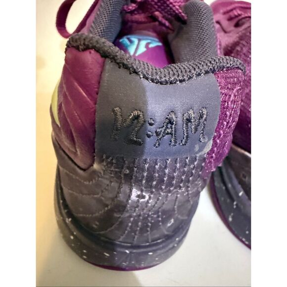 Nike Kids Ja 2 Stargazer Swoosh Logo Lace-up Sneakers Plum Purple Size 5Y - Picture 5 of 12